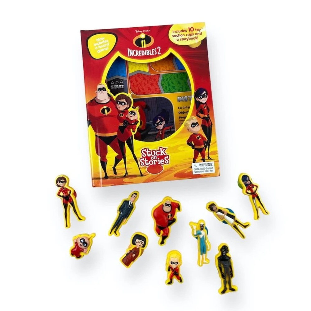 Disney Stuck on Stories Incredibles 2 Story Book with Toy Figurines
